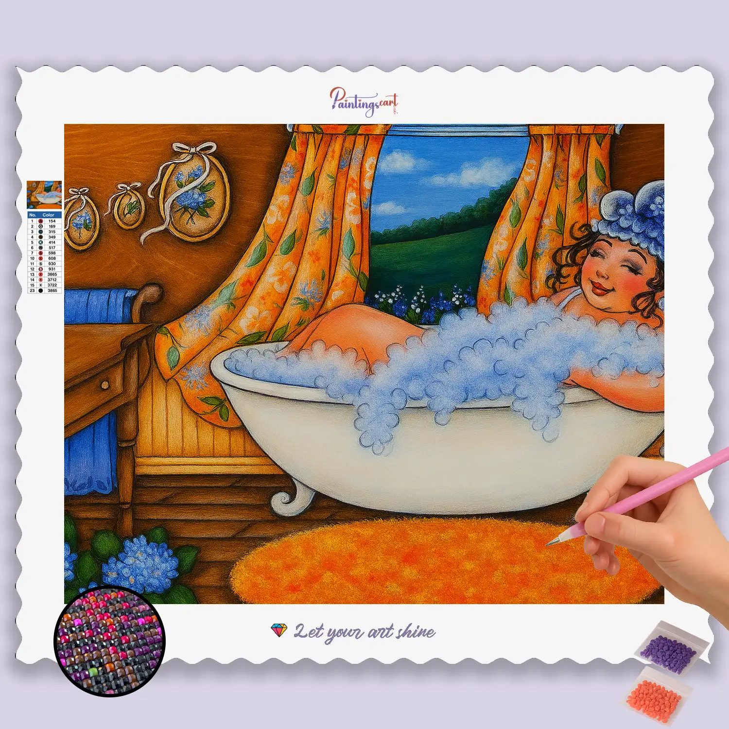 Dicke Dame in der Badewanne