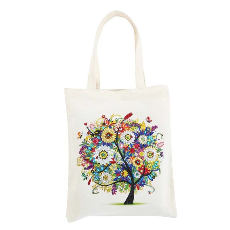 Bunter Baum - Diamant-Malerei Tasche