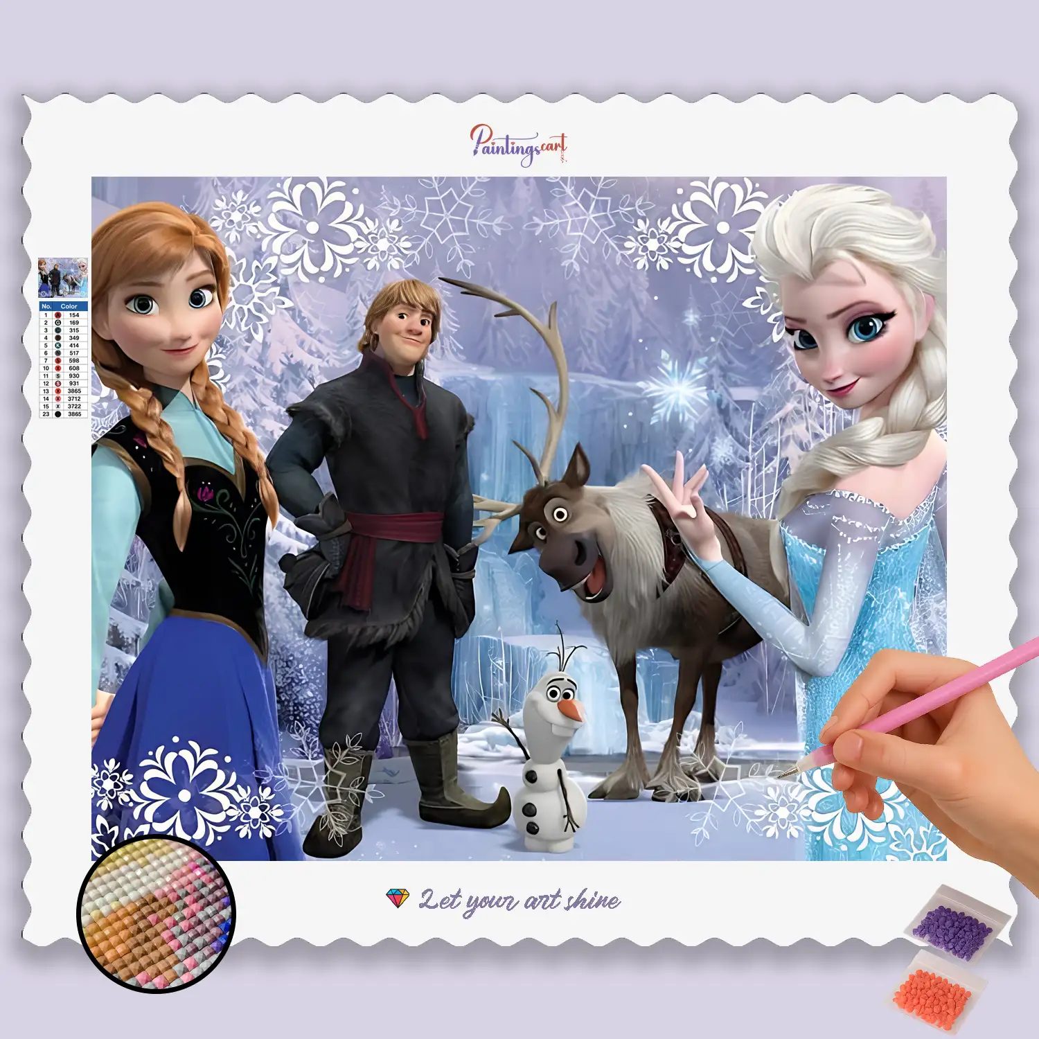 Anna und Königin Elsa mit Freunden