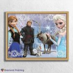 Elsa_and_Friends_float-diamond-painting-paintingscart Anna und Königin Elsa mit Freunden