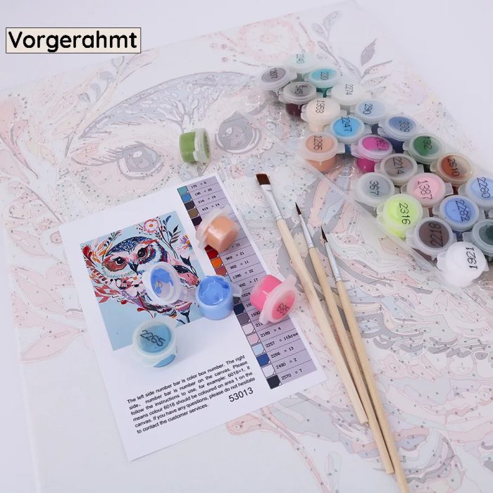 Package includes of Paint by Numbers El paquete incluye Paint by Numbers 22