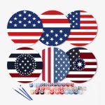 CD005 (13) Great American Flag Placemats (6 Pieces) - Paint by number