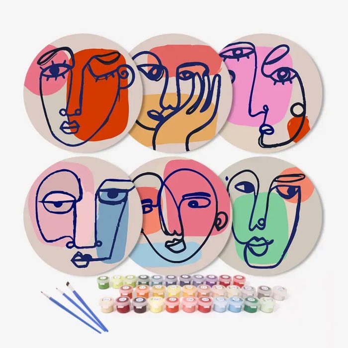 CD014 (13) Minimalist Art Placemats (6 Pieces) - Paint by Numbers