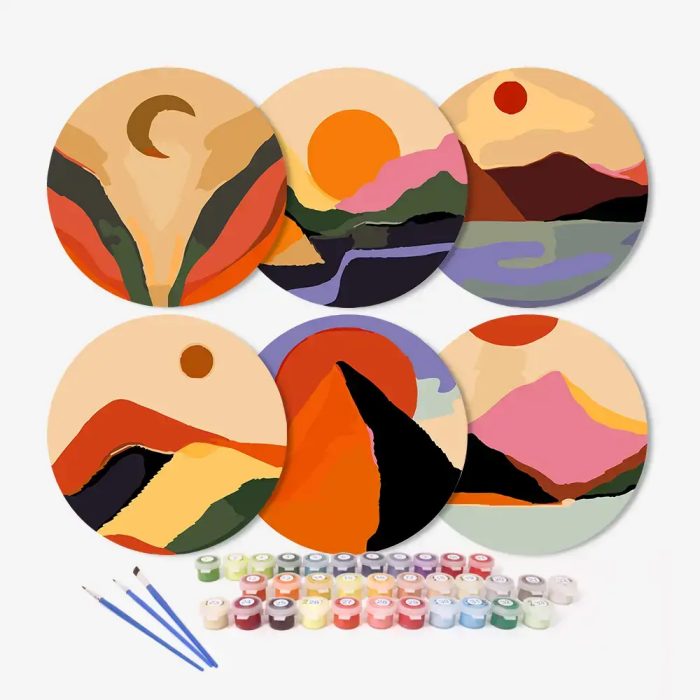 CD015 (13) The Mountains Minimalist Placemats - Paint by Numbers