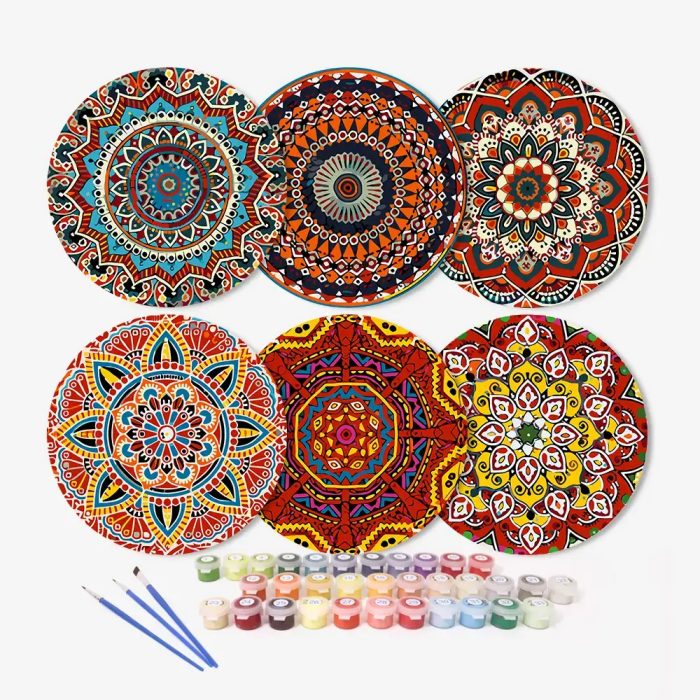 CD016 (13) Mandala Art Placemats - Paint by Numbers