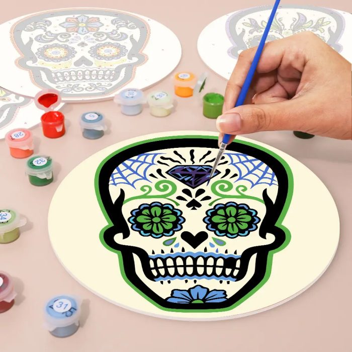 CD018 (2) The Skull Placemats - Paint by Numbers