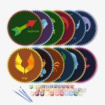 CD022 (14) Zodiac Signs Placemat - (12 Pieces) - Paint by Numbers