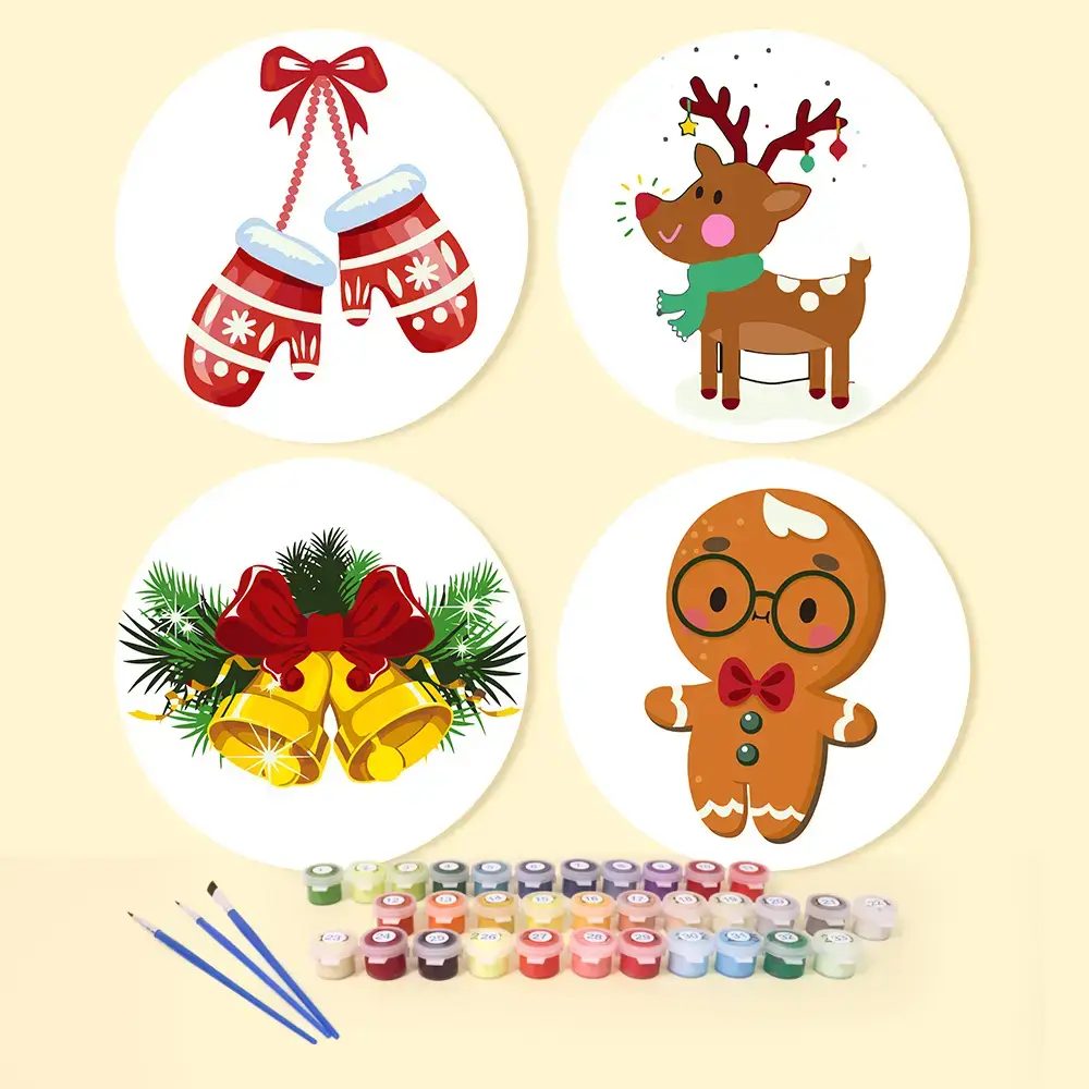 Ringing Bells Christmas Placemats - Paint by numbers