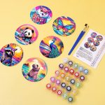 Cute Animals and Birds Coasters DIY paint By Numbers (5)