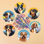 Cute dog coasters DIY paint by numbers (2) Niedliche Hunde Individuelle Getränkeuntersetzer Cute Dogs Custom Drink Coasters - DIY Paint by Numbers