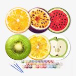 Exotic-fruits-Placemats-paint-by-numbers-3 Exotic Fruits Placemats (6 Pieces) - Paint by number