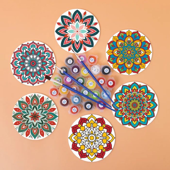 Mandala Art - DIY Coaster (2) Mandala Art DIY benutzerdefinierte Untersetzer