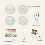 The butterflies Coasters (10) The Butterflies - Custom Coasters Paint by Numbers