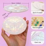 The butterflies Coasters (4) The Butterflies - Custom Coasters Paint by Numbers