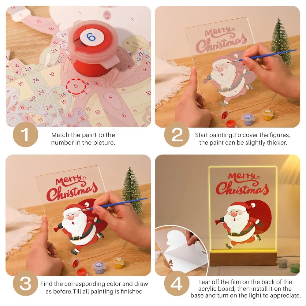 Santa with Gifts paint by numbers