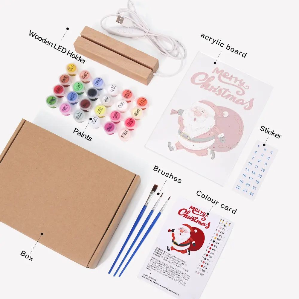 Santa with Gifts paint by numbers