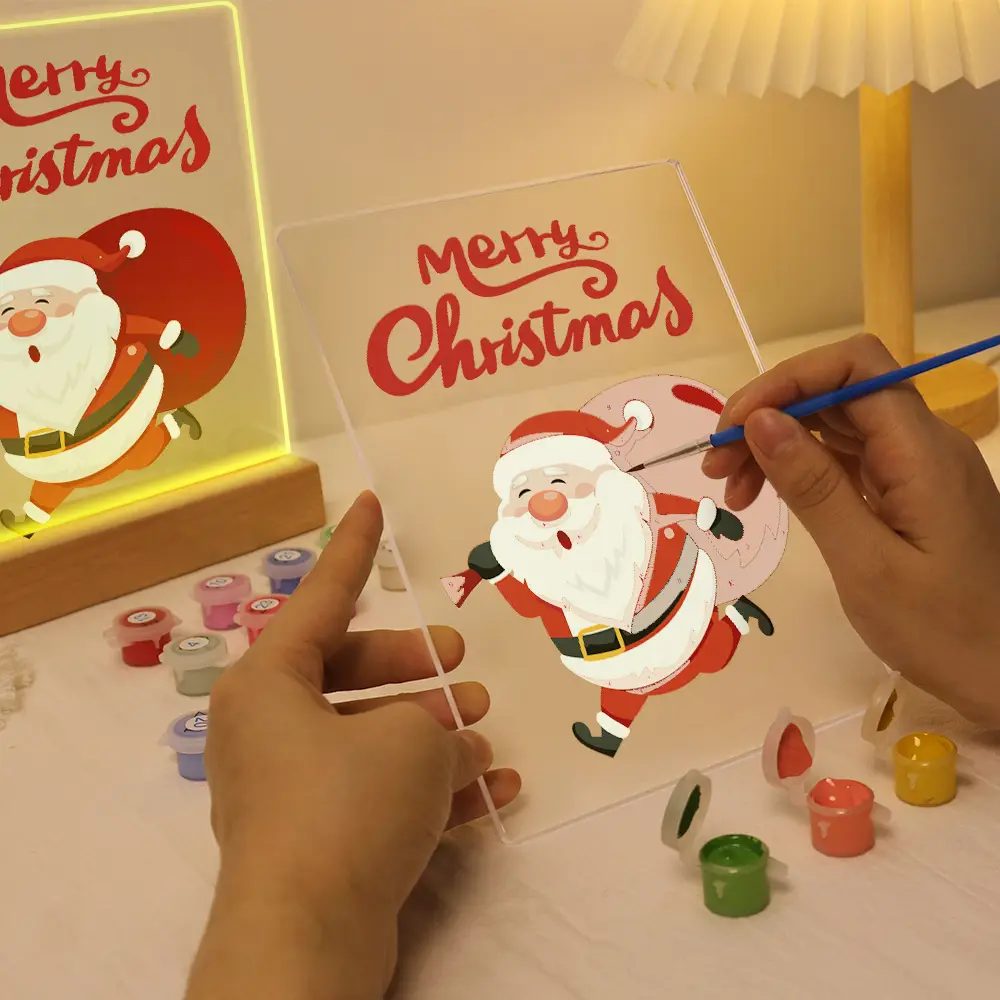 Santa with Gifts - LED Paint by Numbers