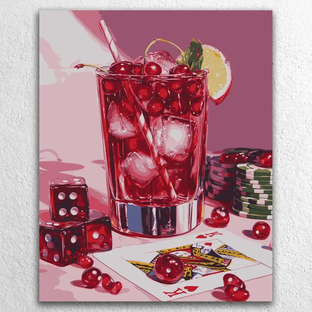 Kirsch-Cocktail & Casino-Vibes
