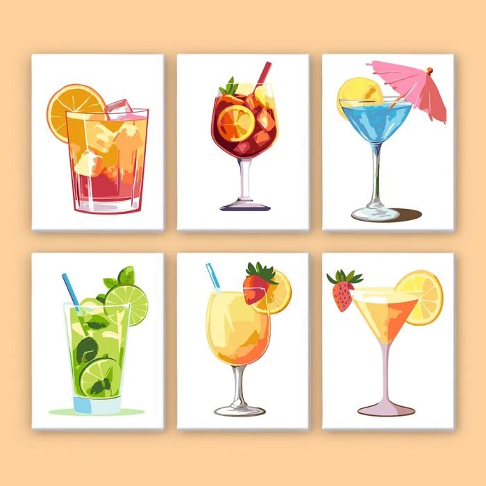 21879 Paint by numbers Diamond Painting webp Refreshing Cold Drinks