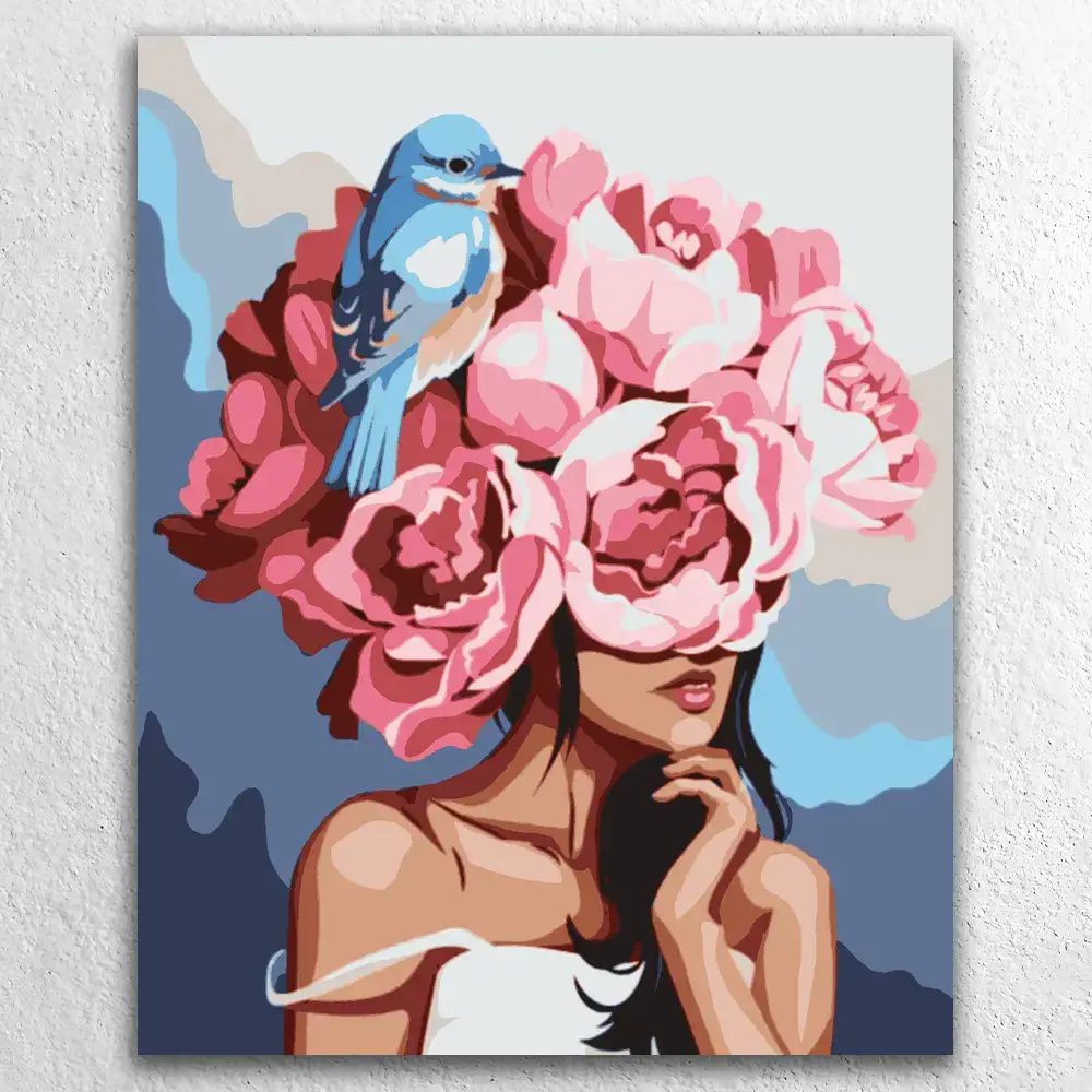 Blumige Träume & Blauer Vogel