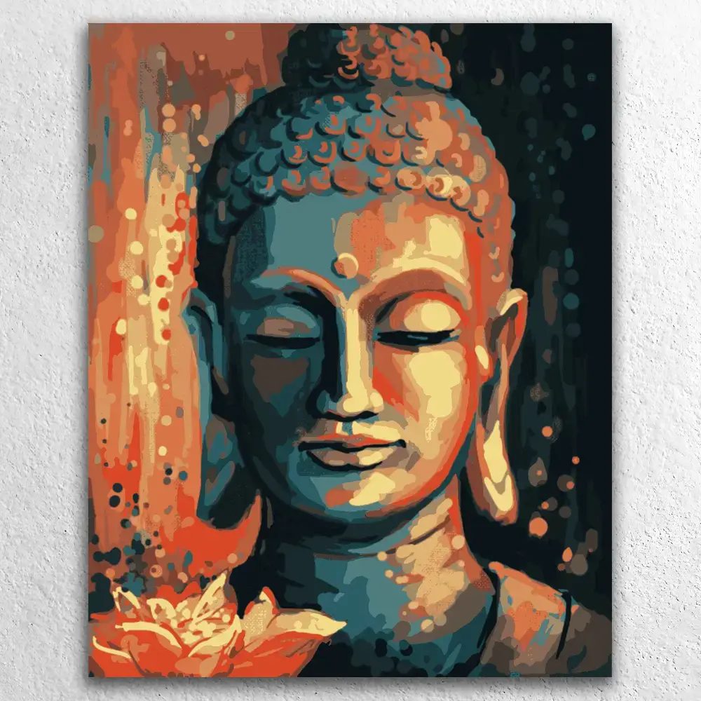 Friedvoller Buddha mit Lotus