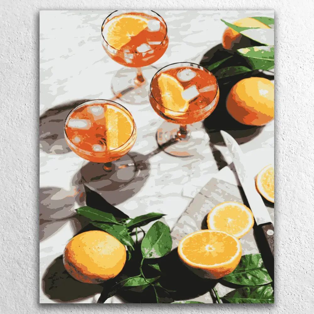 Zitrus Sonnenuntergangs Drinks