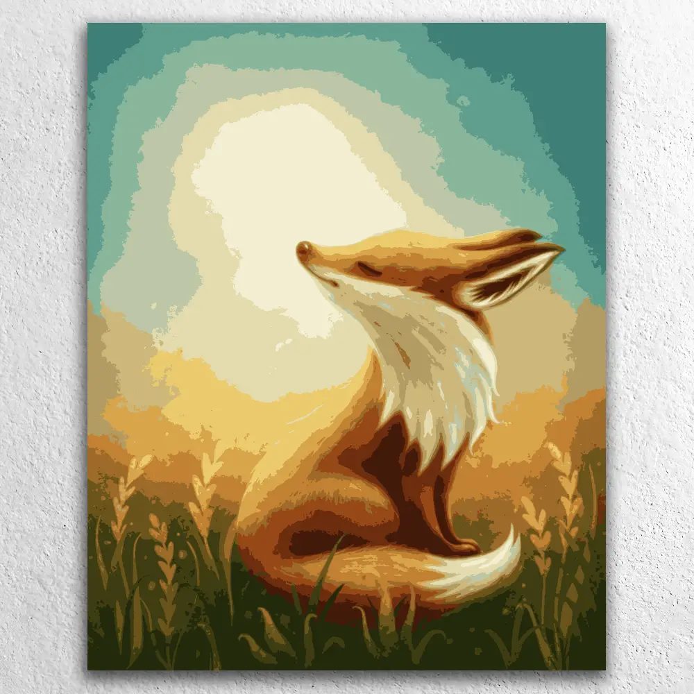 Friedlicher Fuchs im Morgenlicht