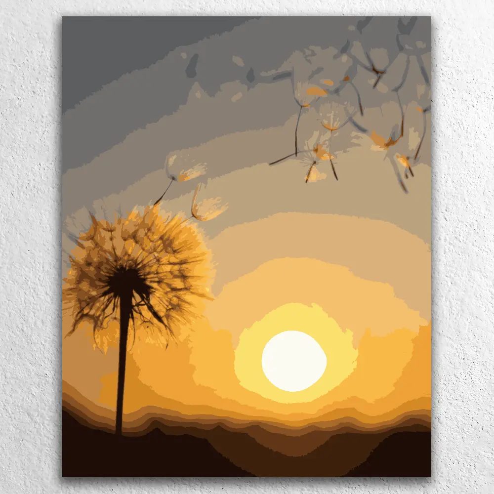 Pusteblume im Sonnenuntergang