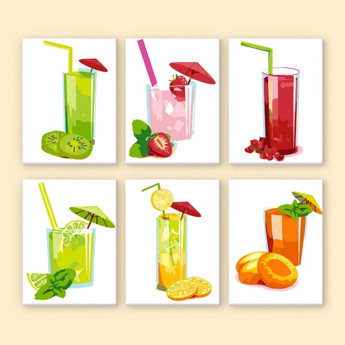 72811 Paint by numbers Diamond Painting webp Erfrischende spritzige Getränke