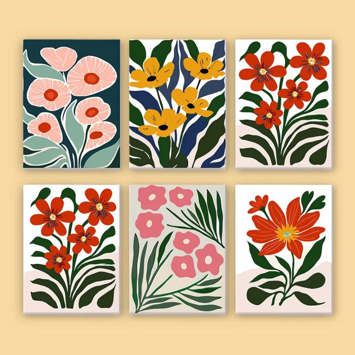 78654 Paint by numbers Diamond Painting webp Tropische Blumen