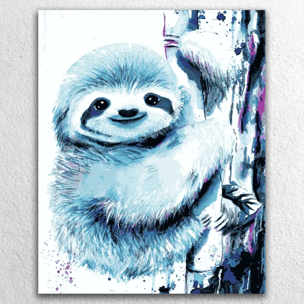 Aquarell Faultier