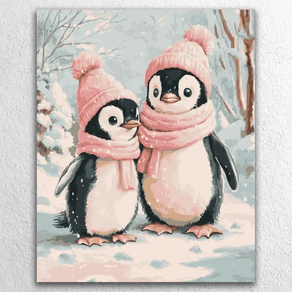Winterliches Pinguin Paar