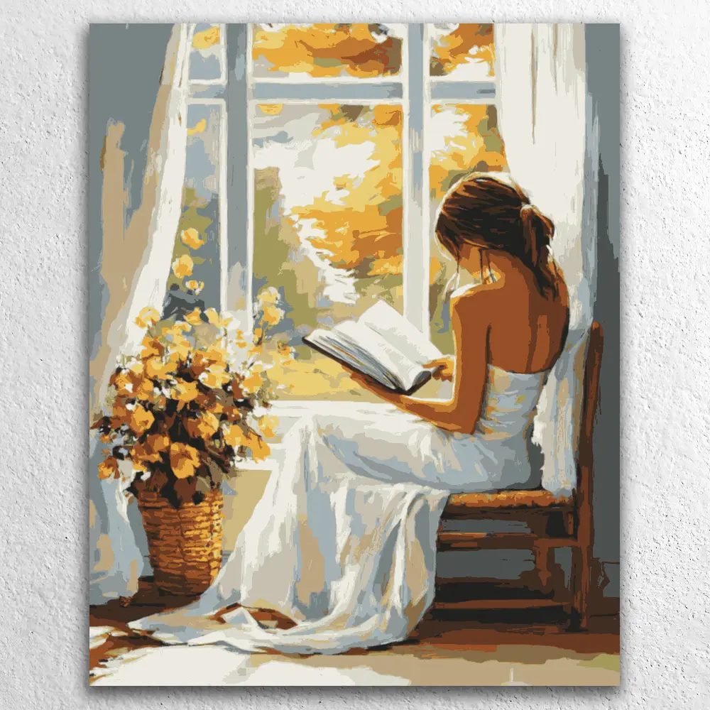 Lesende Frau am Fenster