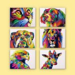 91029 Paint by numbers Diamond Painting webp Bunte Tiere