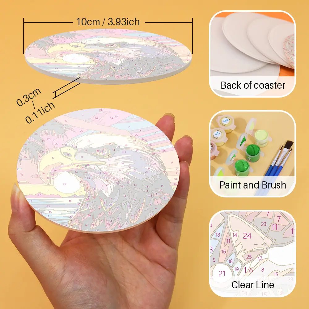 Colorful Animals - Tiger Fox Cat Coasters