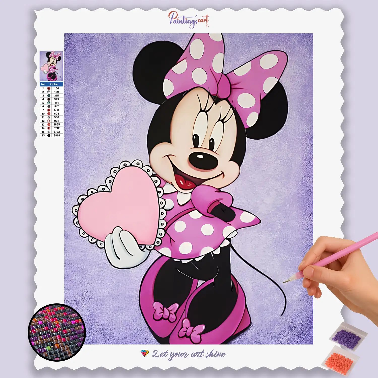 Schöne Minnie Maus mit Herz
